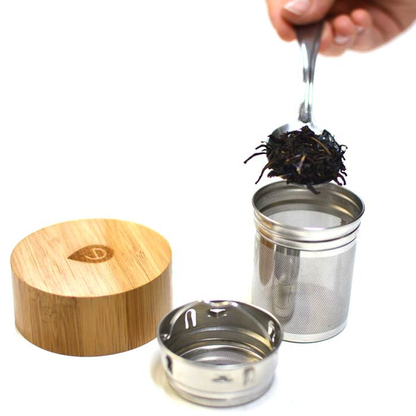 Tea Infuser Glass Travel Bottle Leaves of Cha