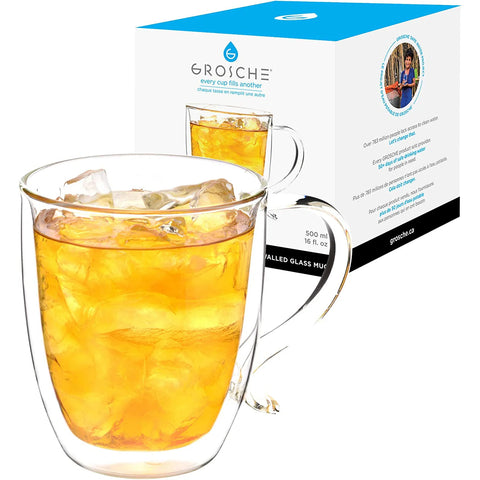 Glass double-walled Tea Mug