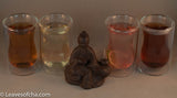 Glass double-walled demitasse teacups